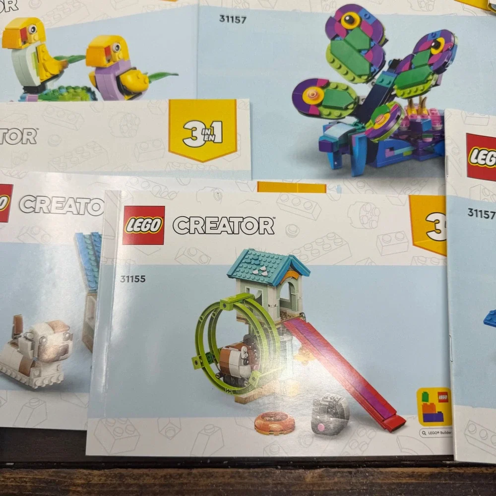 LEGO Creator 3-in-1 Instruction Manuals Lot 31140 31147 31149 31133 31155 31157